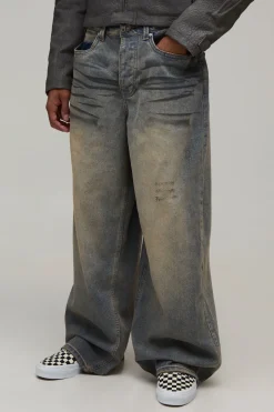 Jean Baggy Délavé Extrême Décoloré