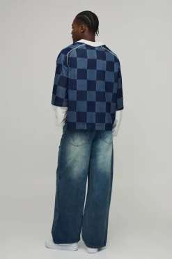 boohooMAN Jean Baggy Délavé à la Pierre avec Déchirures aux Genoux<Homme Denim|Denim