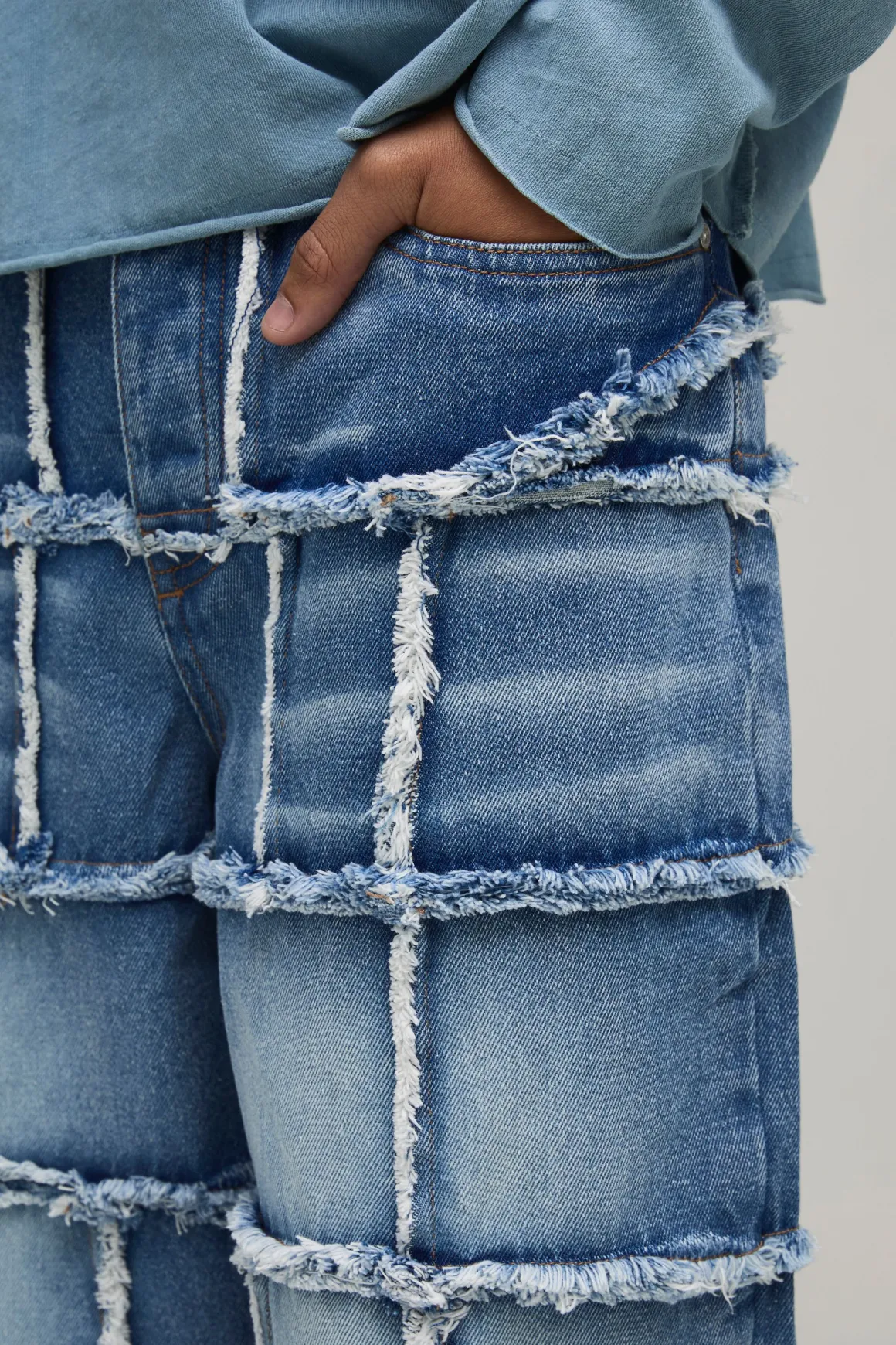 Jean Baggy Fit Patchwork Extrême