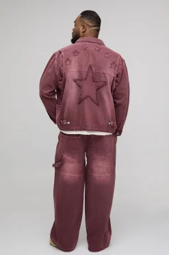 Jean Baggy Grande Taille Avec Appliqués Western Surteint