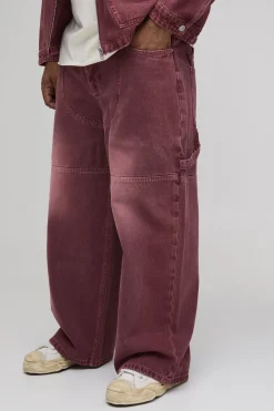 Jean Baggy Grande Taille Avec Appliqués Western Surteint