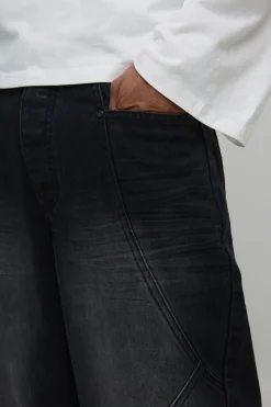 Jean Baggy À Panneaux Effet Délavé