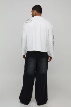 Jean Baggy À Panneaux Effet Délavé