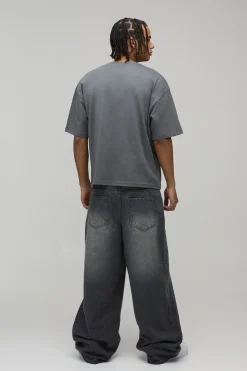 Jean Baggy À Panneaux Effet Délavé