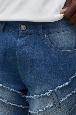 boohooMAN Jean baggy patchwork à taille contrastante<Homme Denim|Denim
