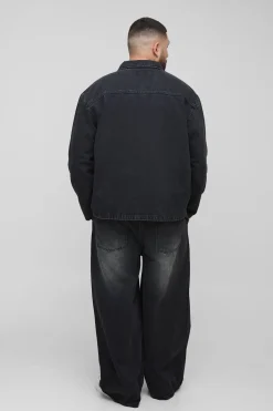 boohooMAN Jean Baggy Plissé Plus<Homme Jeans Grande Taille|Denim