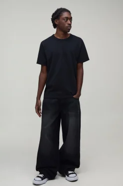 Jean Baggy À Poche Arrière Brodée