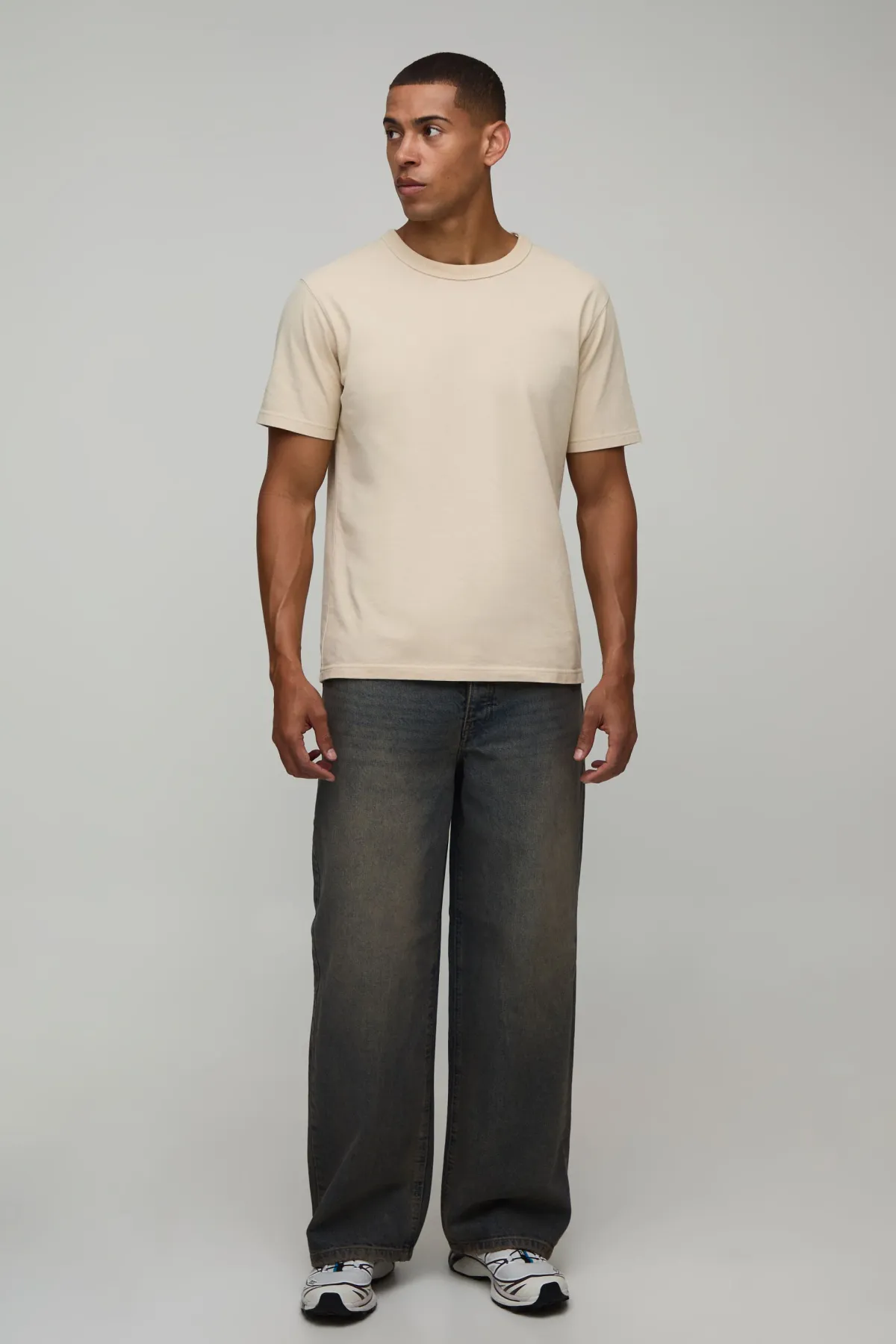 boohooMAN Jean Baggy Teinté<Homme Jeans Grande Taille|Denim