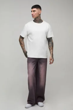 boohooMAN Jean Baggy Teinté Pour Grand<Homme Denim|Tout Afficher