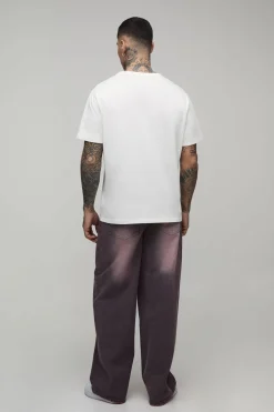 boohooMAN Jean Baggy Teinté Pour Grand<Homme Denim|Tout Afficher