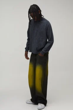 Jean Baggy Teinté Vert