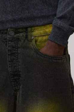 Jean Baggy Teinté Vert