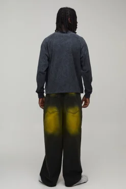 Jean Baggy Teinté Vert