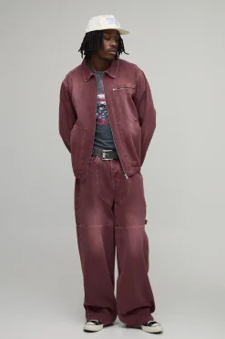 Jean Baggy Western Tall Avec Appliqués Et Teinture Overdye