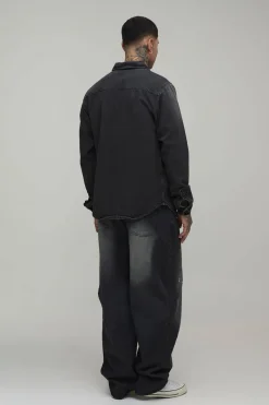 boohooMAN Jean Balloon Taille Haute à Éclaboussures de Peinture Délavées<Homme Denim|Tout Afficher