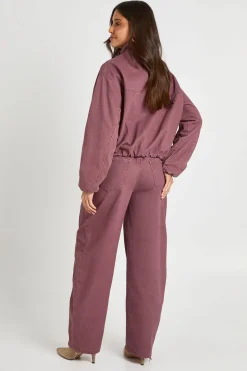 Jean Barrel Taille Haute Avec Détail De Coutures