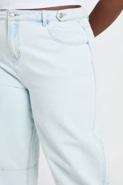 boohoo Jean Barrel Taille Haute Coupe Ample Grande Taille<Femme Denim|Jeans
