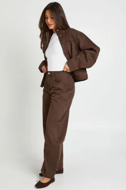Jean Barrel Taille Moyenne Avec Détails De Coutures