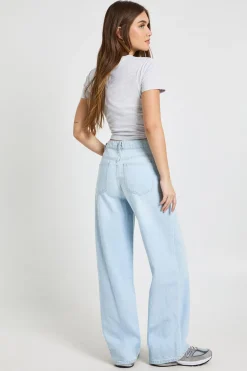 Jean Basics à taille haute et jambes larges