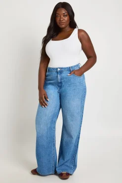 Jean Basique Boohoo Taille Haute Coupe Droite