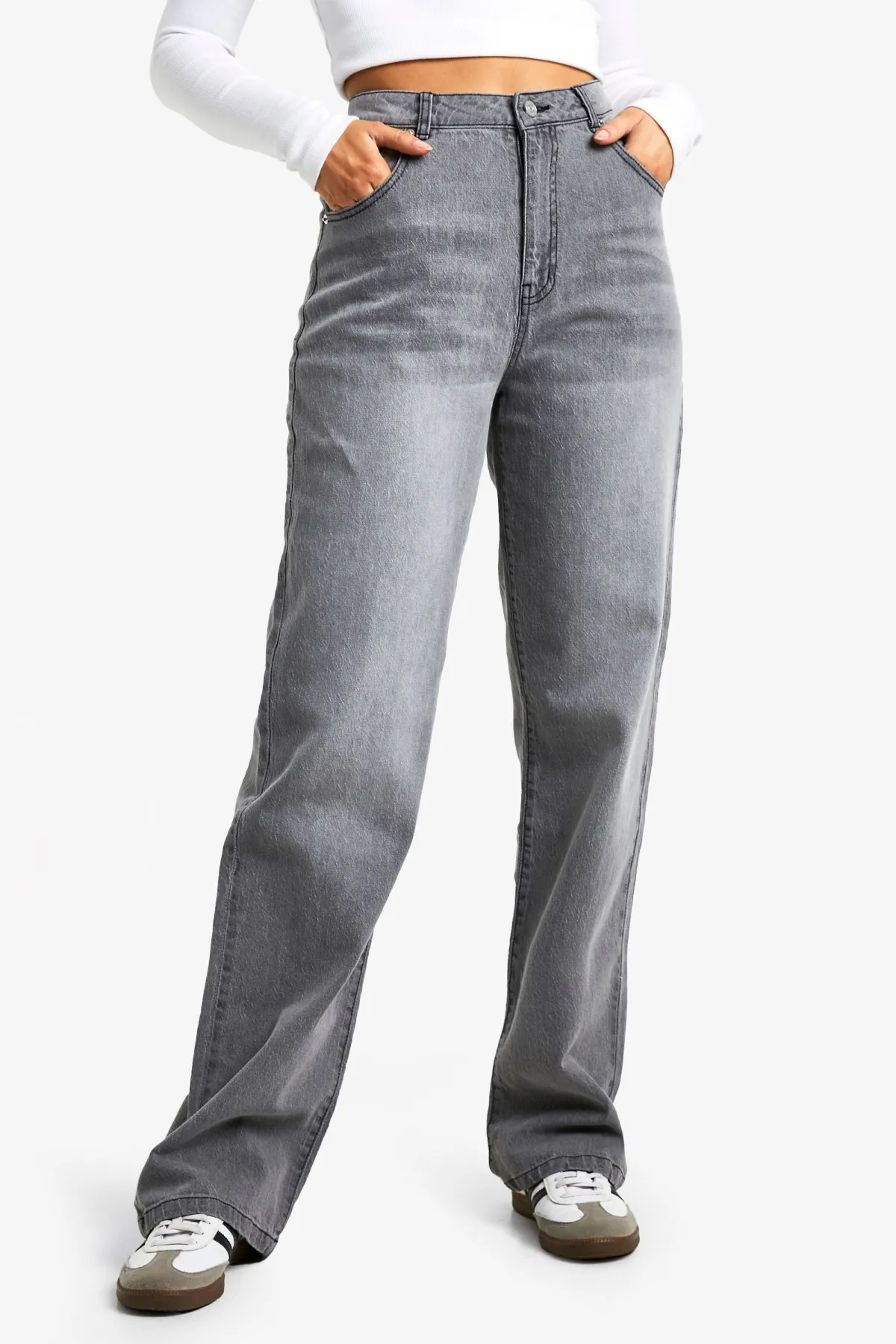 boohoo Jean basique droit pour grandes tailles<Femme Denim|Jeans