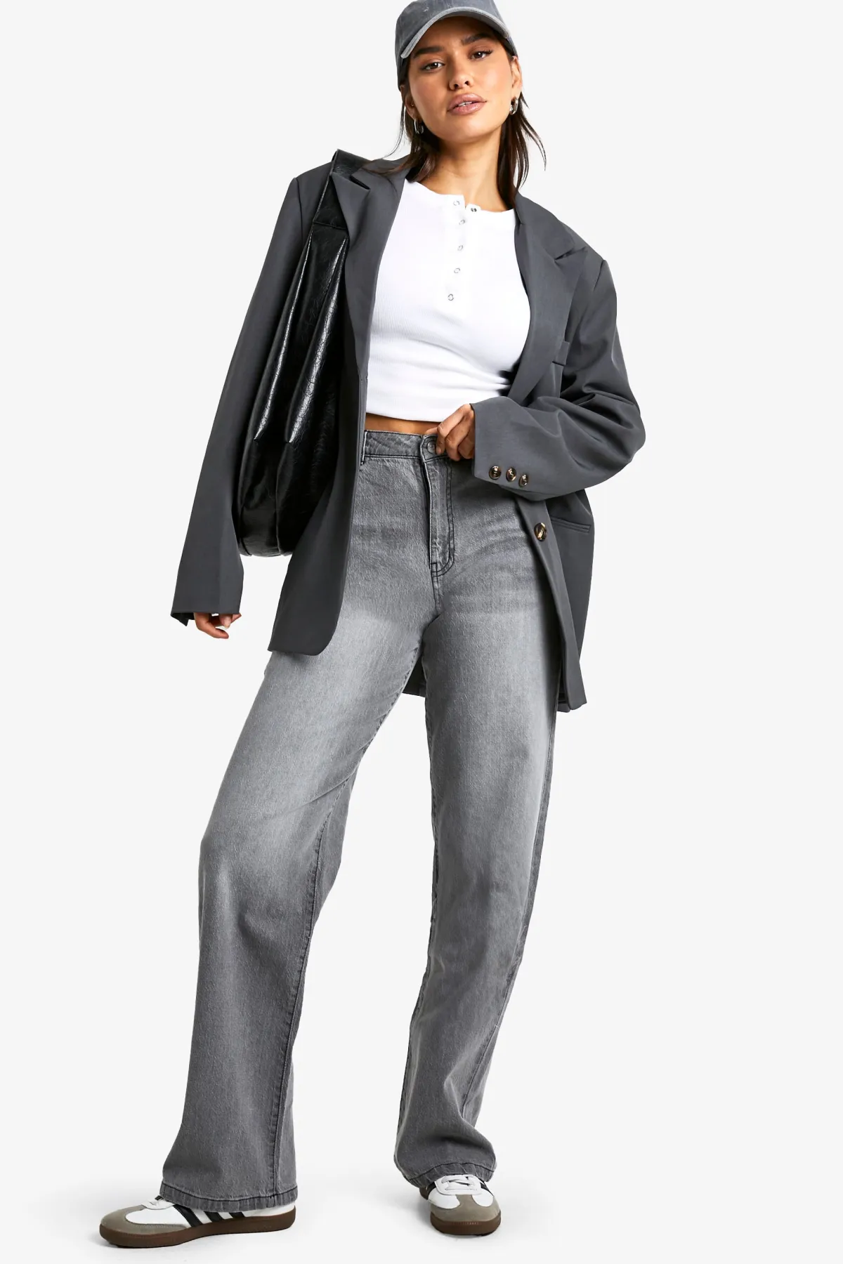 boohoo Jean basique droit pour grandes tailles<Femme Denim|Jeans