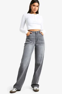 boohoo Jean basique droit pour grandes tailles<Femme Denim|Jeans