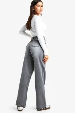 boohoo Jean basique droit pour grandes tailles<Femme Denim|Jeans