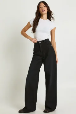 boohoo Jean basique pour personnes de grande taille à jambe large<Femme Denim|Jeans