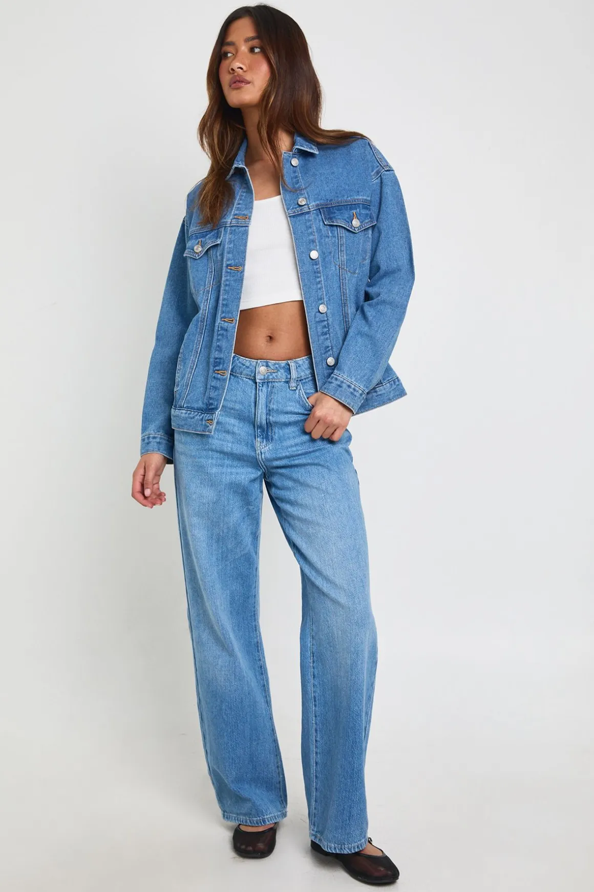 Jean Basique Taille Haute Coupe Droite