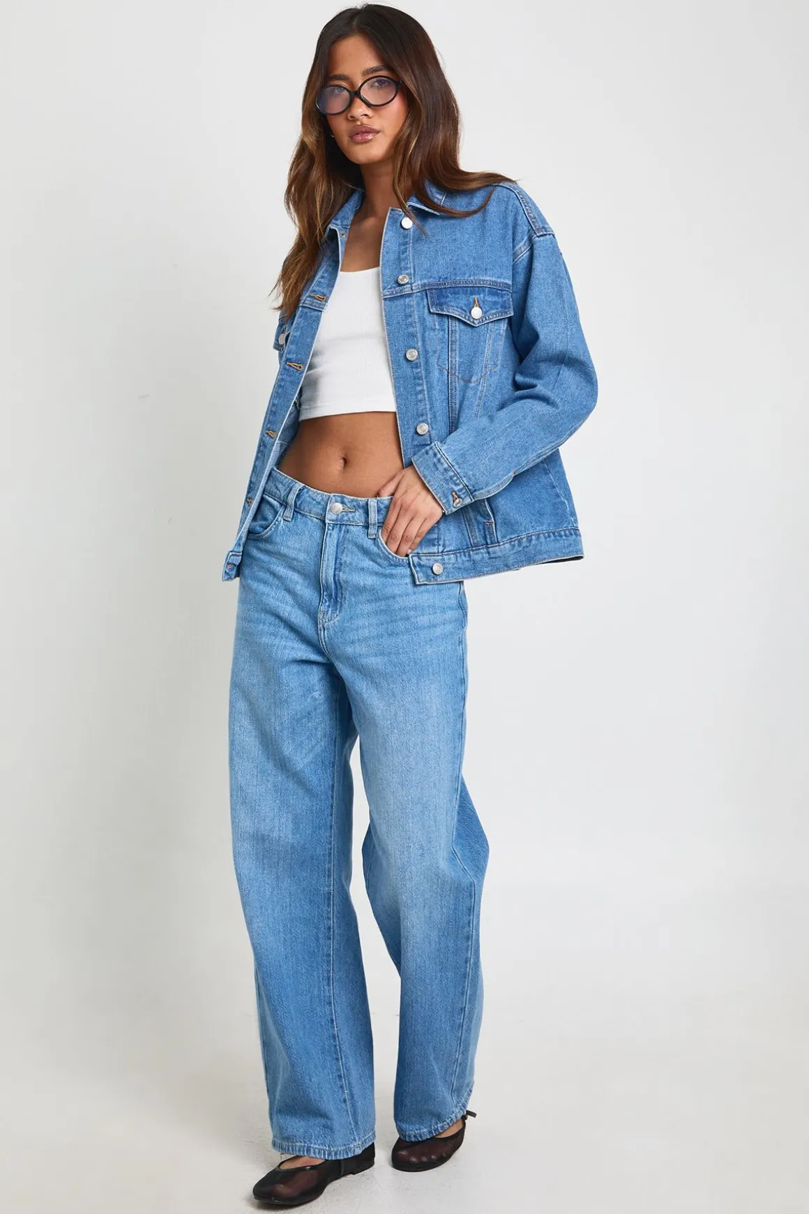 Jean Basique Taille Haute Coupe Droite
