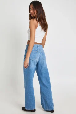 Jean Basique Taille Haute Coupe Droite