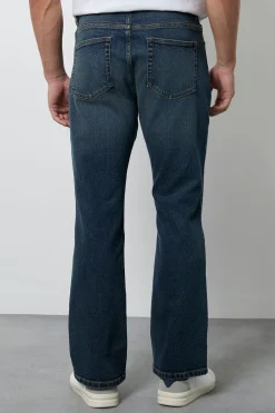 Jean Bootcut Stretch Délavage Vintage Foncé