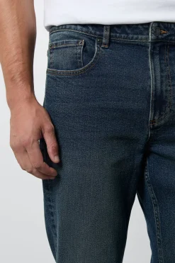 Jean Bootcut Stretch Délavage Vintage Foncé