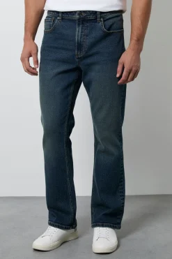 Jean Bootcut Stretch Délavage Vintage Foncé