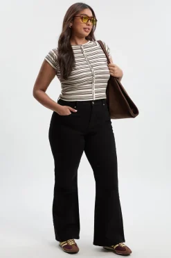 boohoo Jean Bootcut Taille Basse Stretch Confort Grande Taille<Femme Denim|Jeans