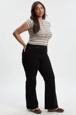 boohoo Jean Bootcut Taille Basse Stretch Confort Grande Taille<Femme Denim|Jeans