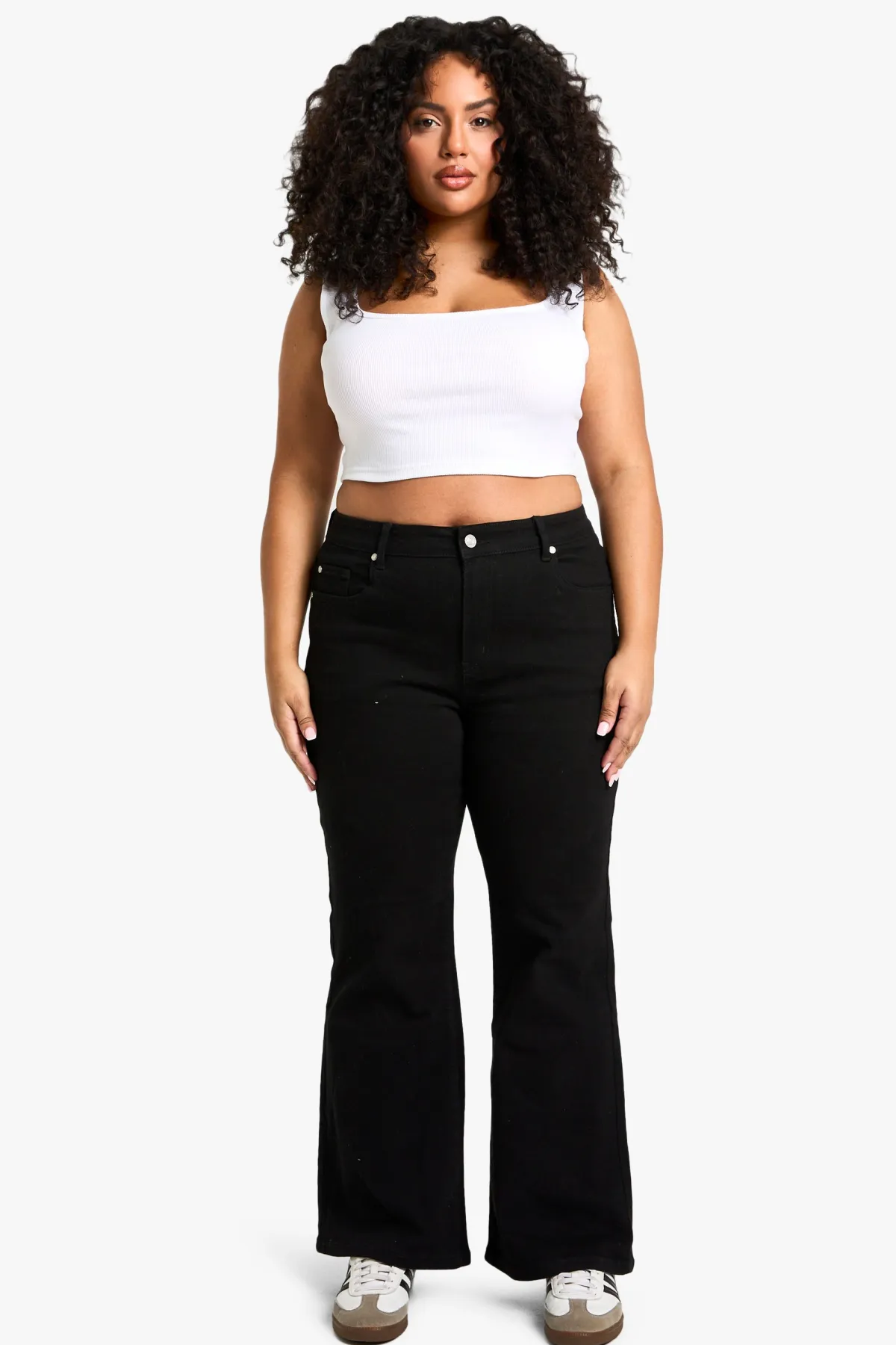 boohoo Jean Bootcut Taille Basse Stretch Confort Grande Taille<Femme Denim|Jeans