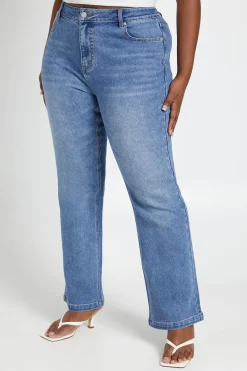 boohoo Jean Bootcut Évasé Taille Mi-haute Grande Taille<Femme Denim|Jeans