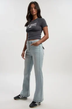 Jean bootcut Y2K à taille mi-haute Petite