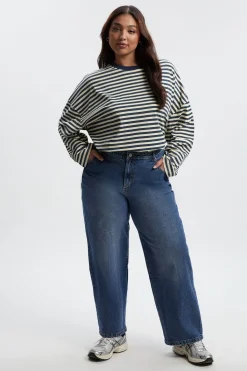 boohoo Jean Boyfriend Basique Grande Taille<Femme Denim|Jeans