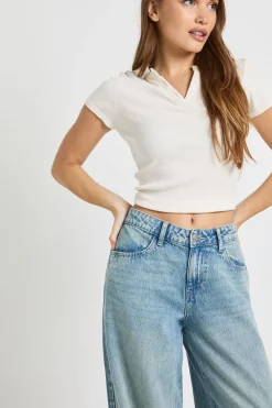 Jean Boyfriend Taille Mi-haute Basics