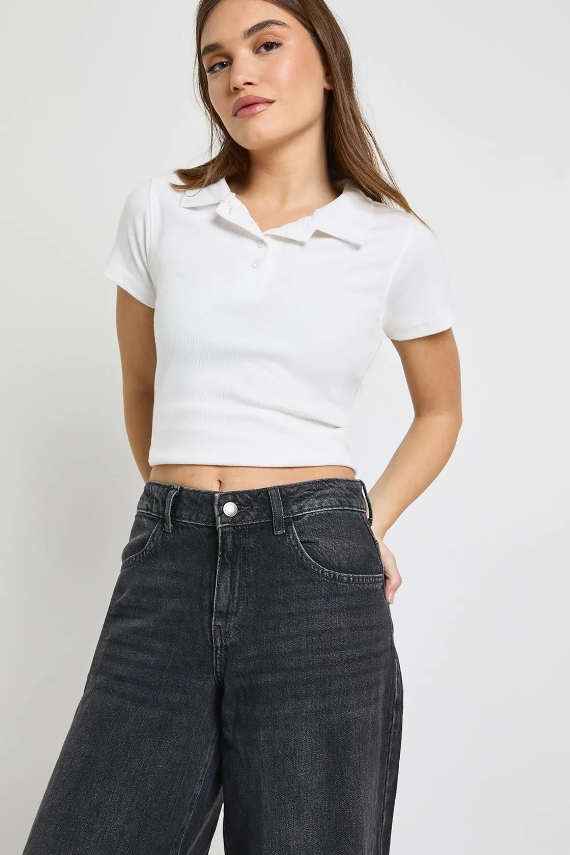 Jean Boyfriend Taille Mi-haute Basics