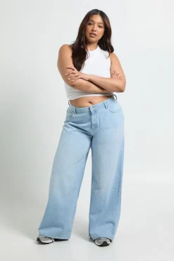 Jean Boyfriend Taille Mi-haute Plus Basics
