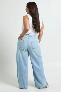 Jean Boyfriend Taille Mi-haute Plus Basics