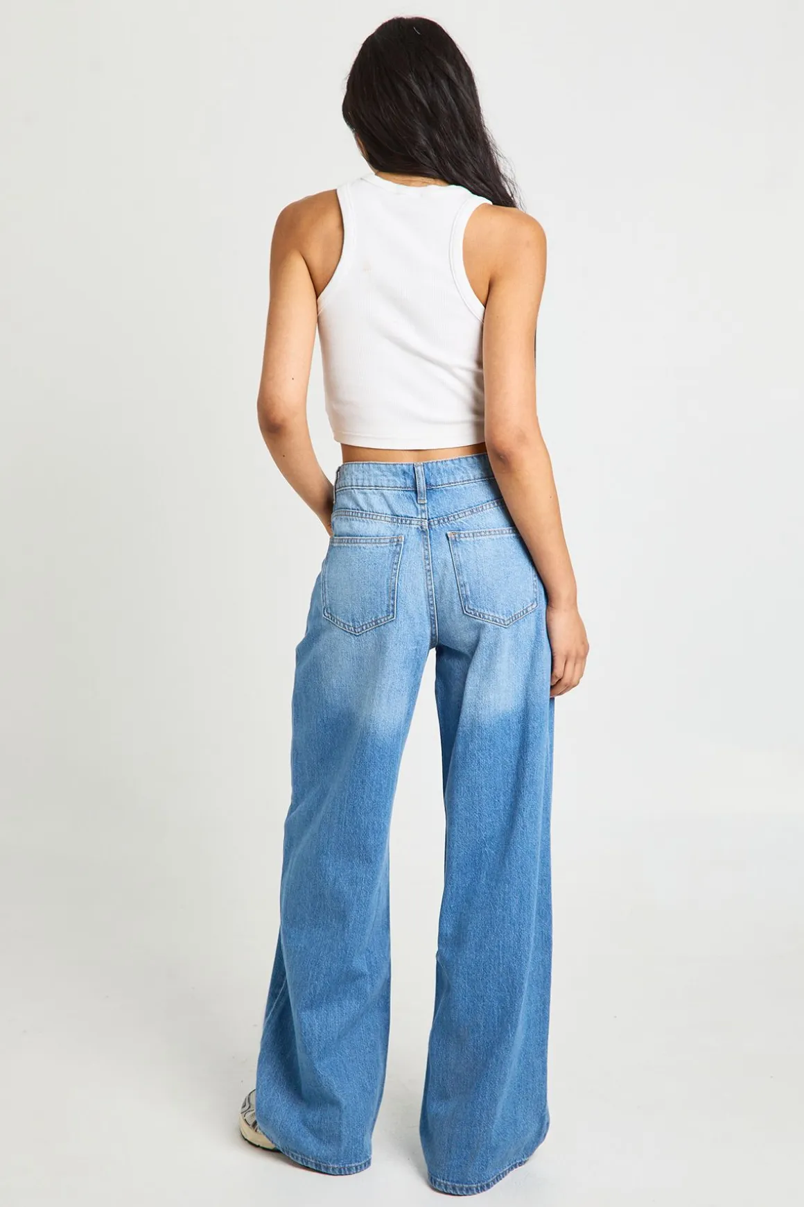 Jean Boyfriend Taille Mi-haute Tall Basics