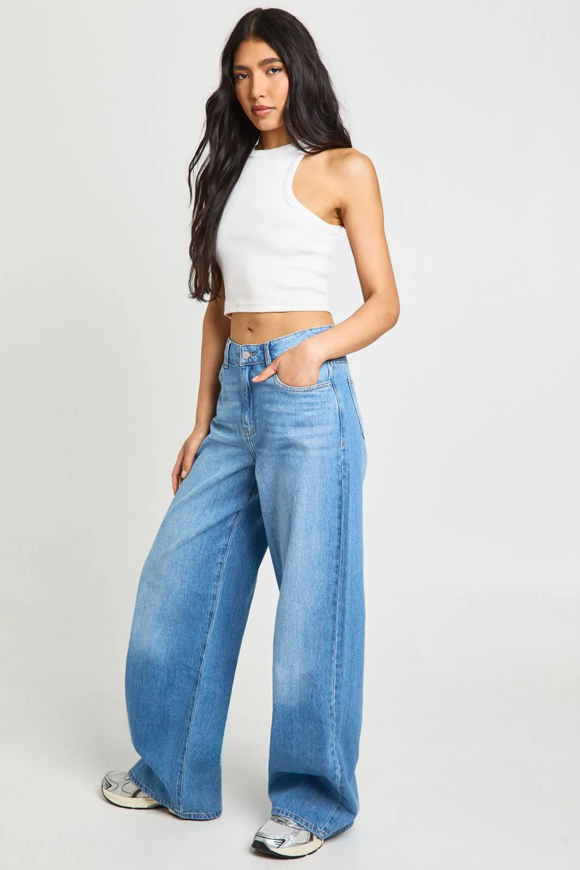 Jean Boyfriend Taille Mi-haute Tall Basics