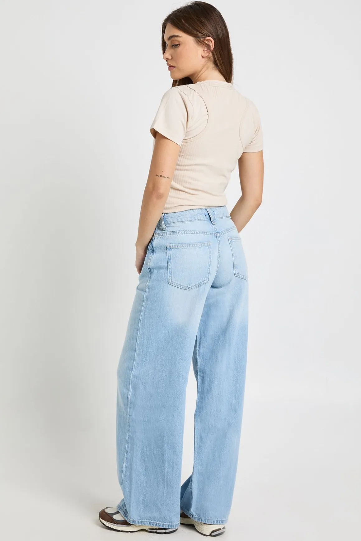 Jean Boyfriend Taille Mi-haute Basics