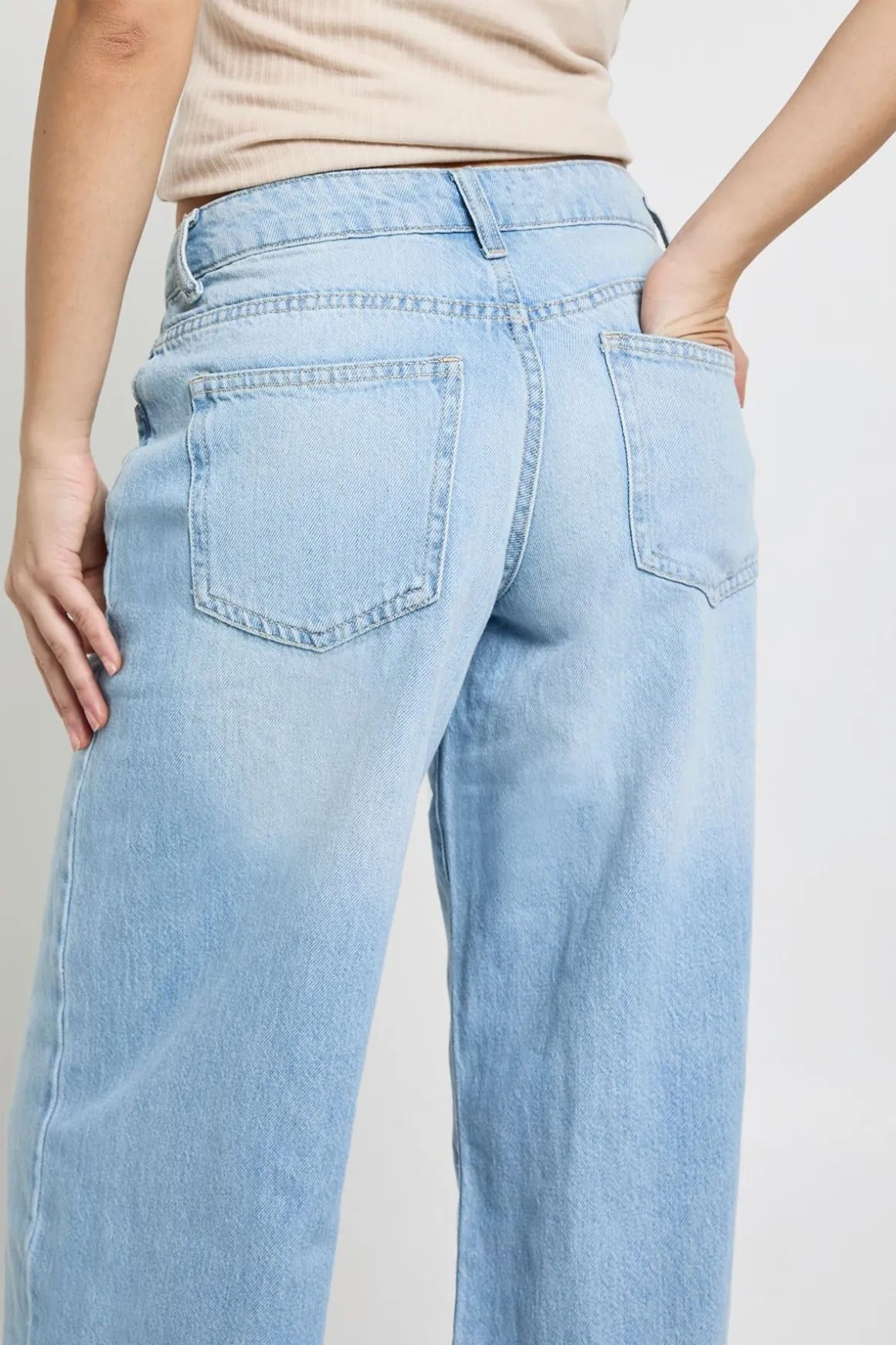 Jean Boyfriend Taille Mi-haute Basics
