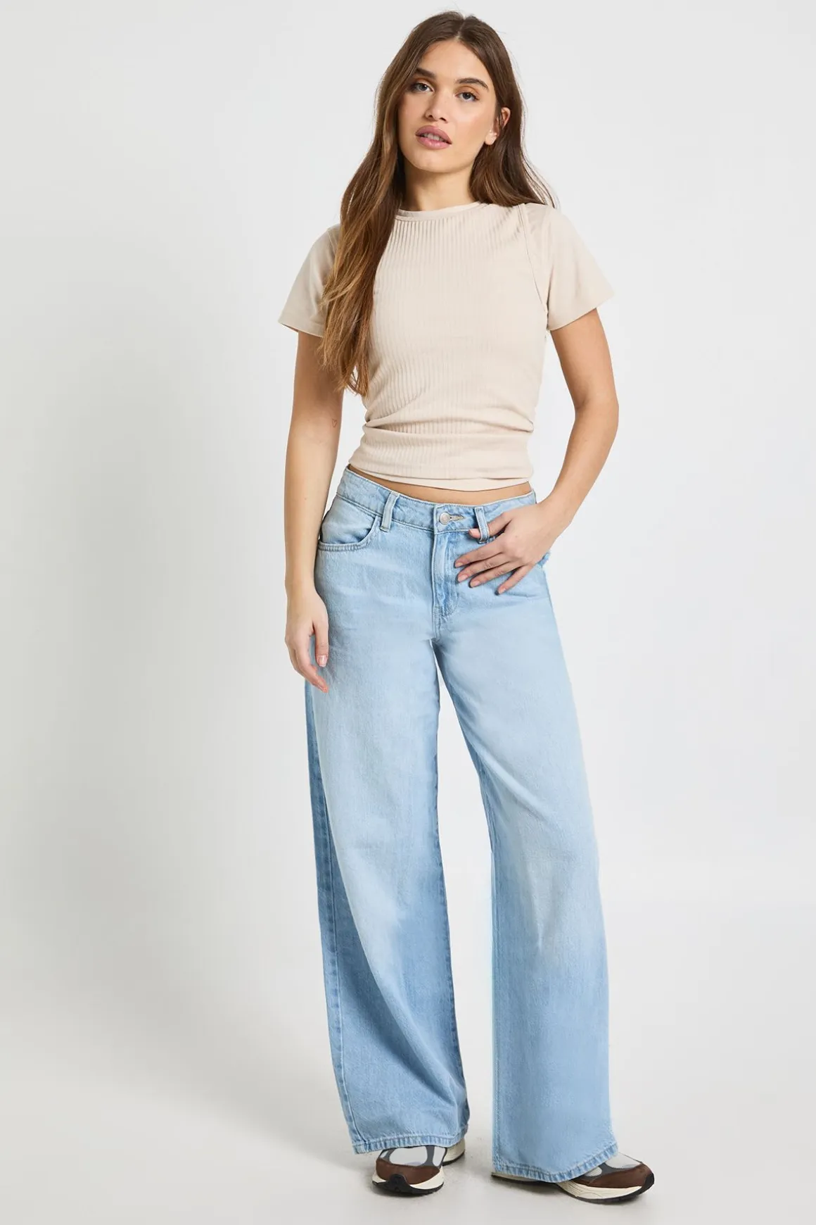 Jean Boyfriend Taille Mi-haute Basics